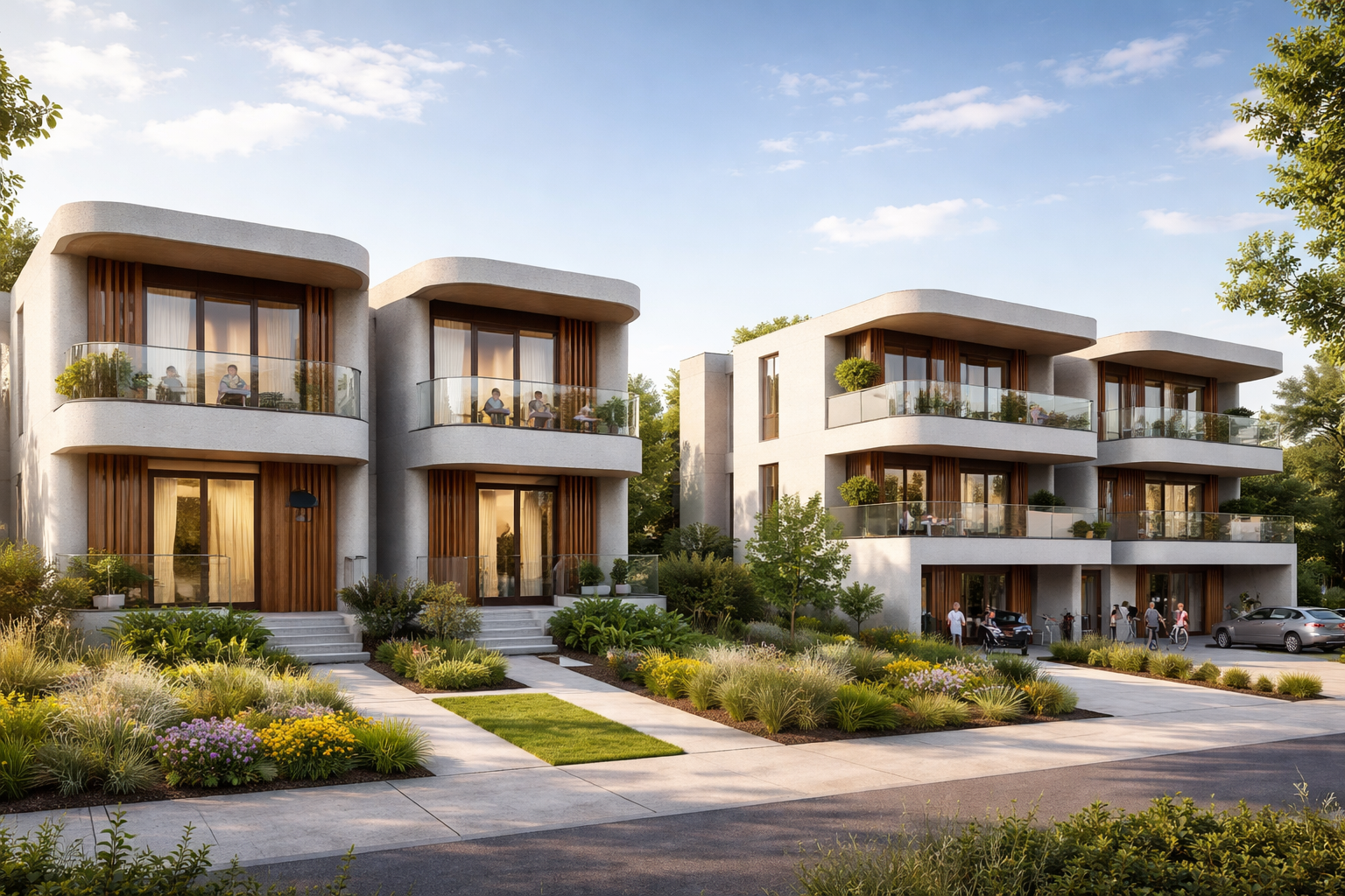 3D printed HABITAT Elite multi-unit community rendering